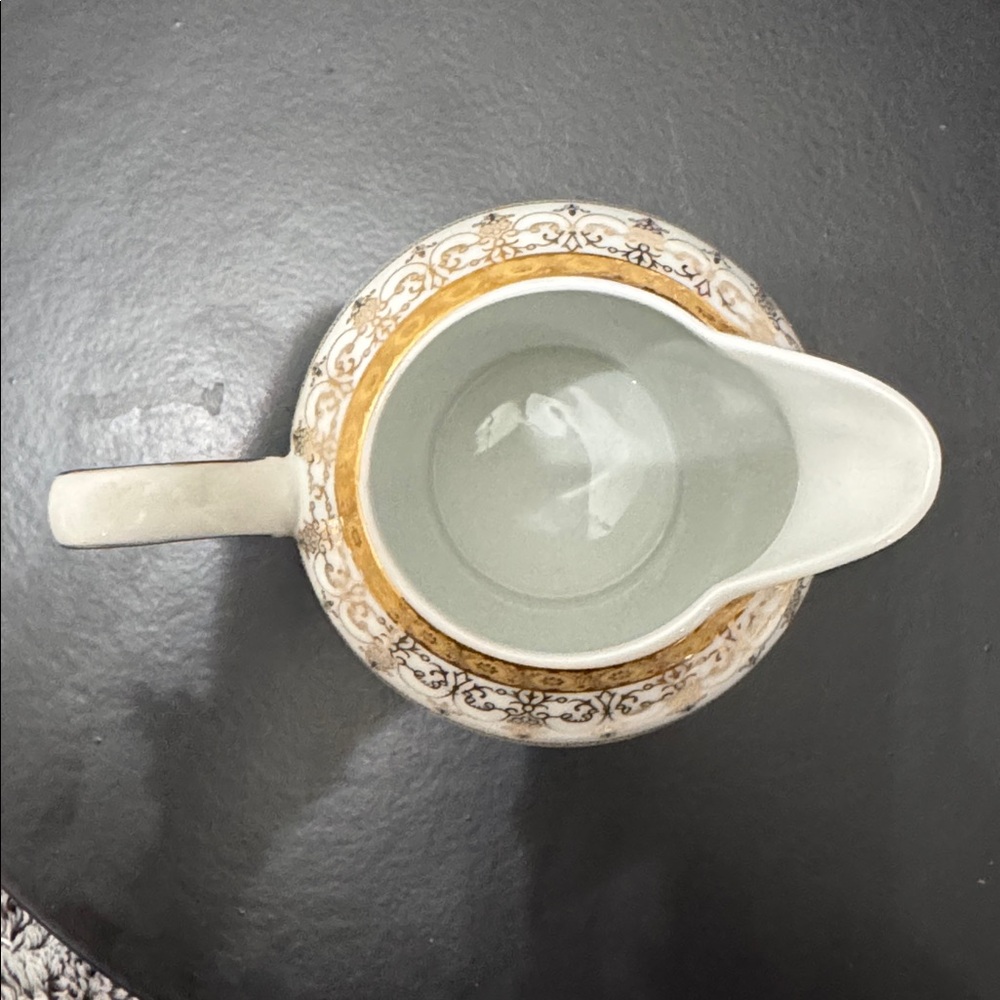 Royal Vienna RVG1 China Sugar Bowl W/Lid Creamer Gold Band Scroll‎ Trim Set of 2 - Picture 6 of 16
